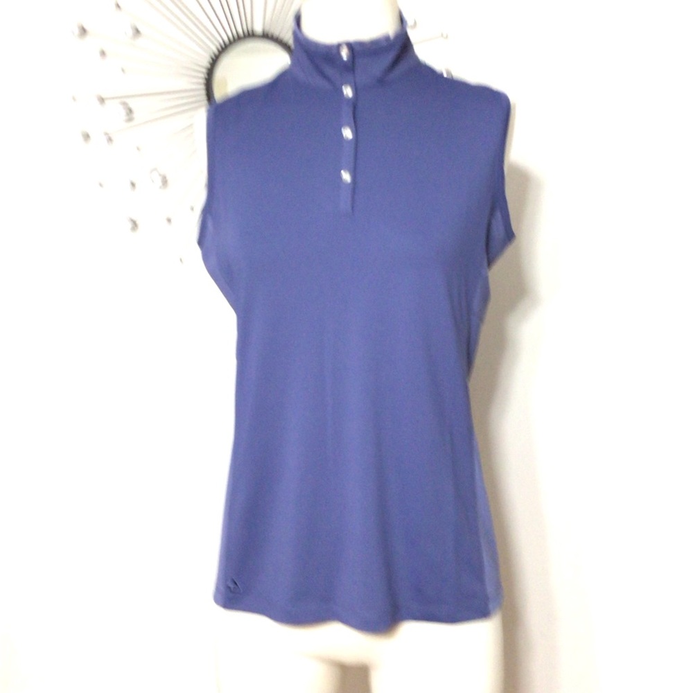 Ahead Women's Sleeveless Blue Golf Shirt - Picture 11 of 11